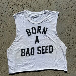 White Sleeveless Graphic Top